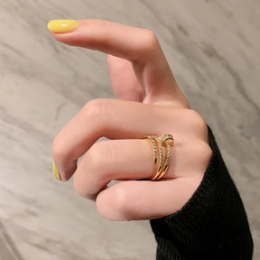 Gold Plated Zircon Ring