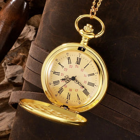 Antique Steampunk Vintage Roman Numerals Quartz Pocket Watch