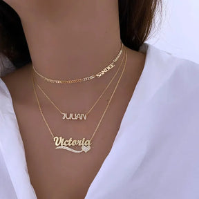 Custom Sideways Name Necklaces