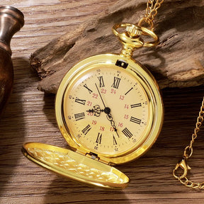 Antique Steampunk Vintage Roman Numerals Quartz Pocket Watch